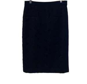 Worth New York Black Lace Overlay Pencil Skirt Size 6